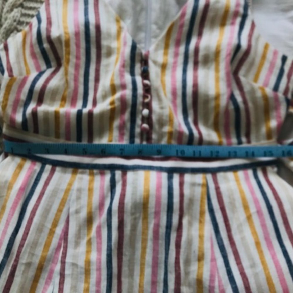 Boden Striped V-Neck Tie-Waist Maxi Dress in Multicolor - Picture 10 of 12